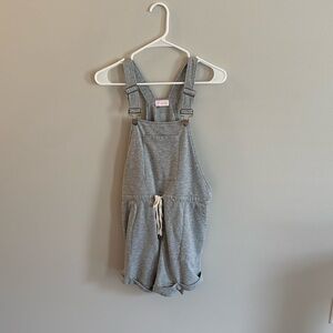 Pink Lily Gray Shortalls